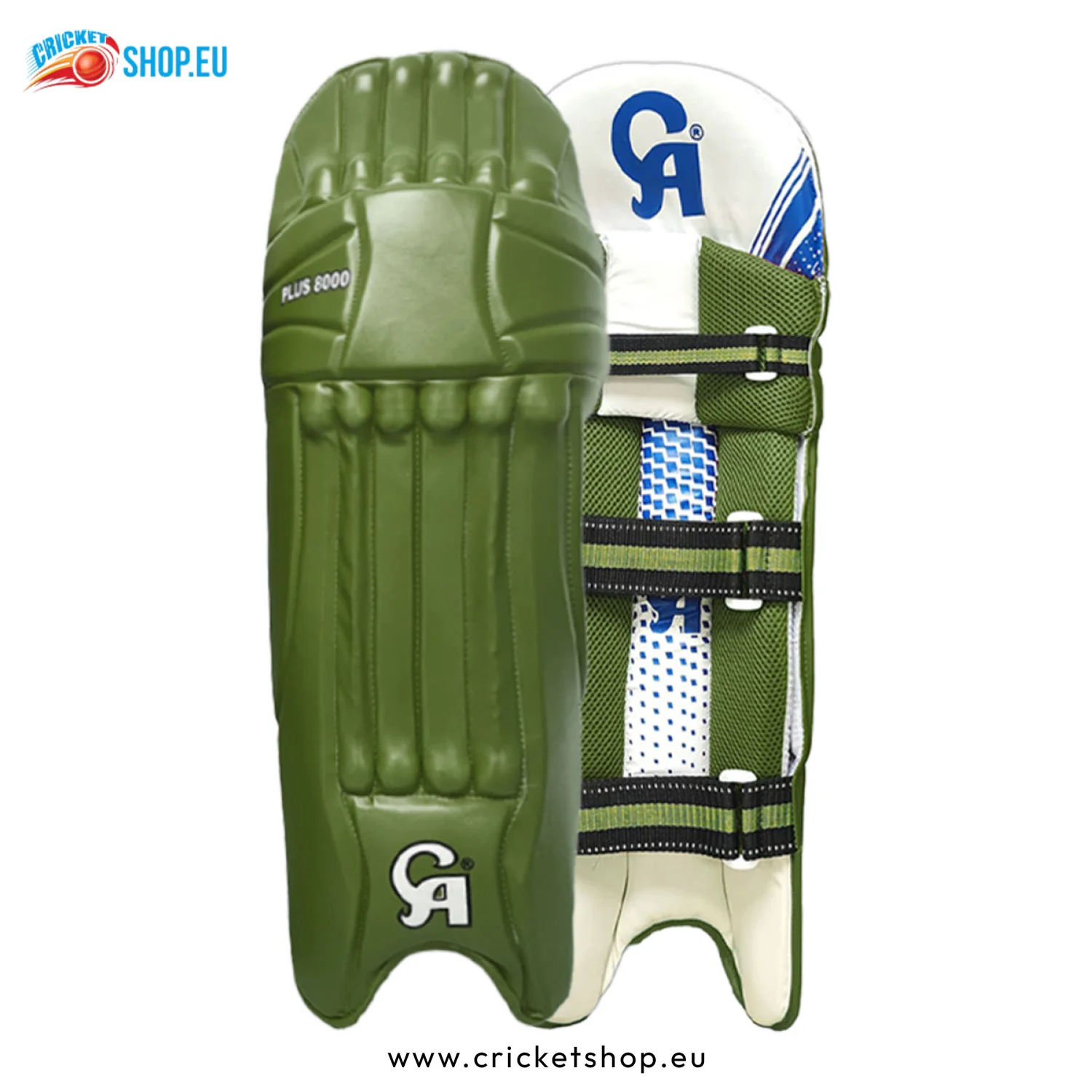 CA Plus 8000 Batting Pads Green Ambi - Image 2