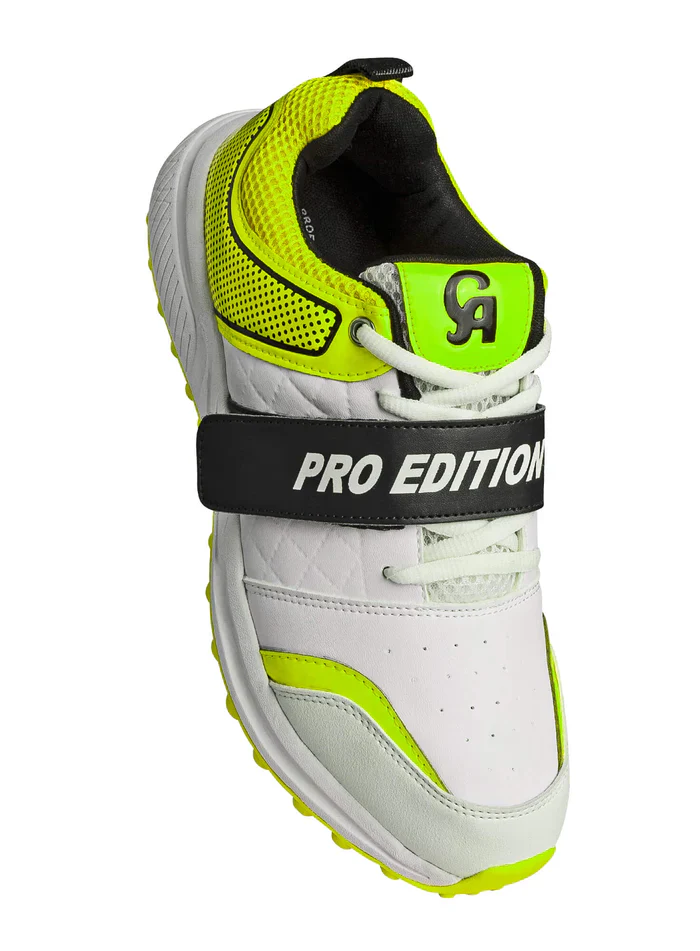 CA Pro Edition Cricket Shoes White/Yellow - Image 3