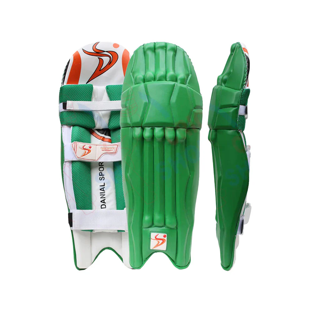 DS Green Cricket Pads & Gloves Set - Image 3