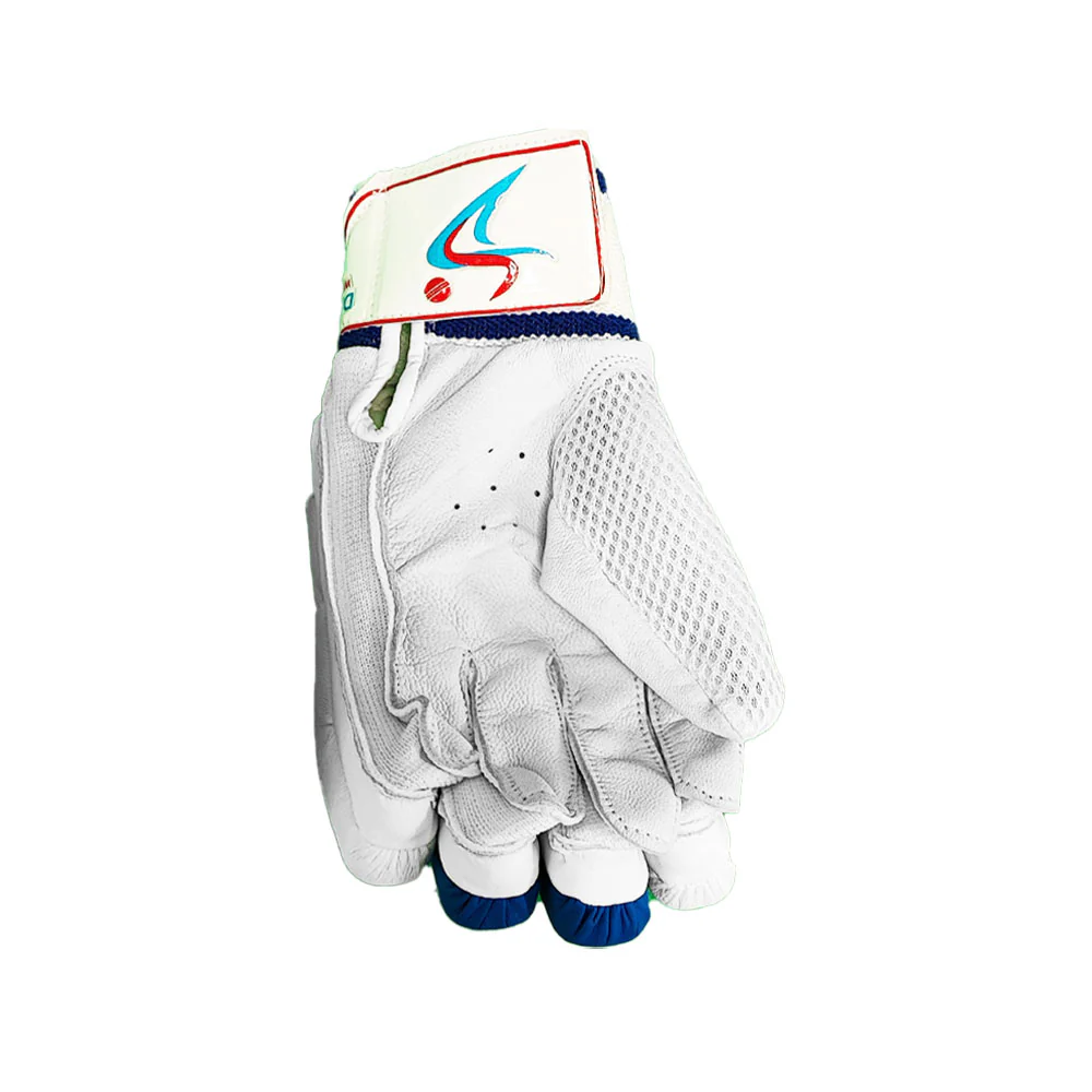 DS Sports Blue/White 1.0 Batting Gloves Junior - Image 4