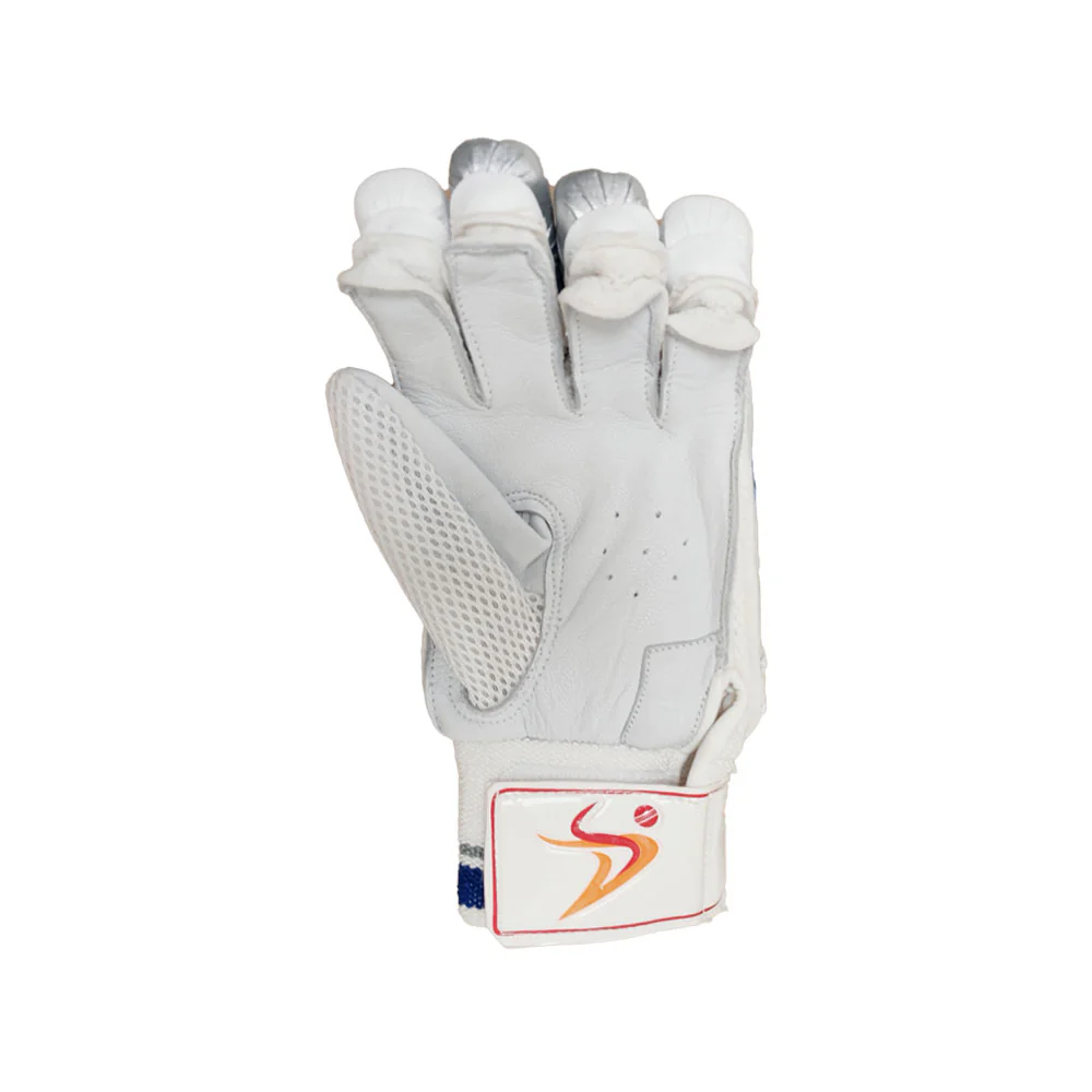 DS Sports D 1.0 Batting Gloves Youth (Silver/Blue) - Image 6