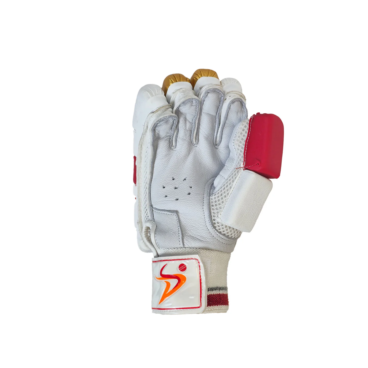 DS Sports Red/Gold Cricket Batting Gloves - Image 4
