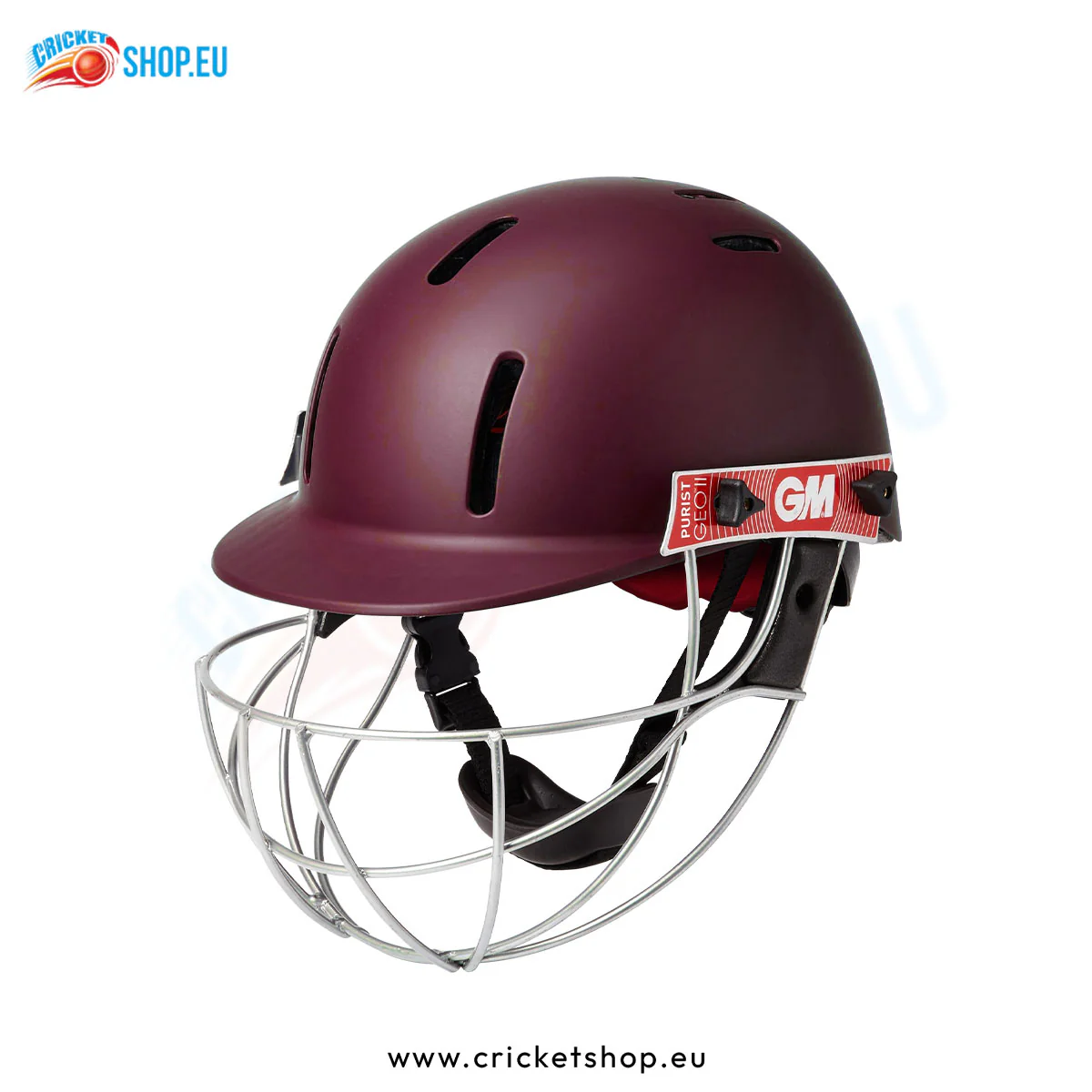 GM Purist Geo II Cricket Helmet Maroon