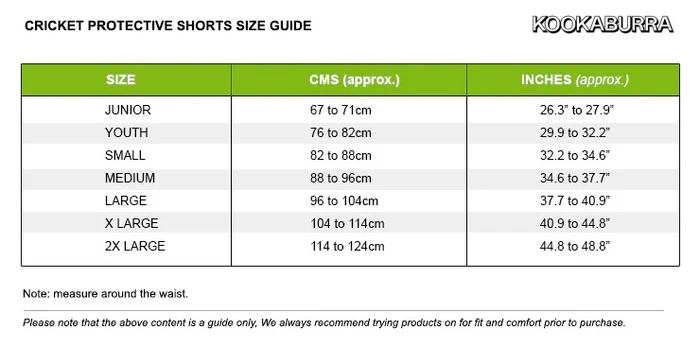 Kookaburra Cricket Protective Shorts Batting Protection - Image 2