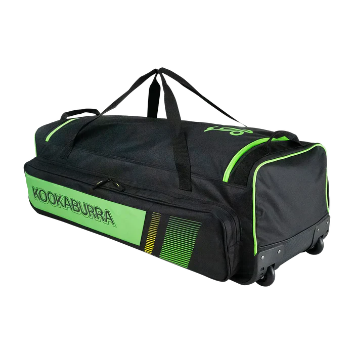 Kookaburra PRO 3500 Wheelie Bag Black/Neon Green - Image 2