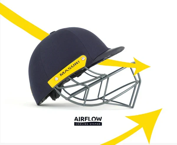 Masuri E Line Steel Cricket Helmet Navy - Image 6